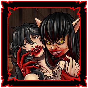 Crimson Dames Werewolf Shewolf Illustration Transformation Bloodstained Accursed Embrace Mariette Cosette Bloodstained