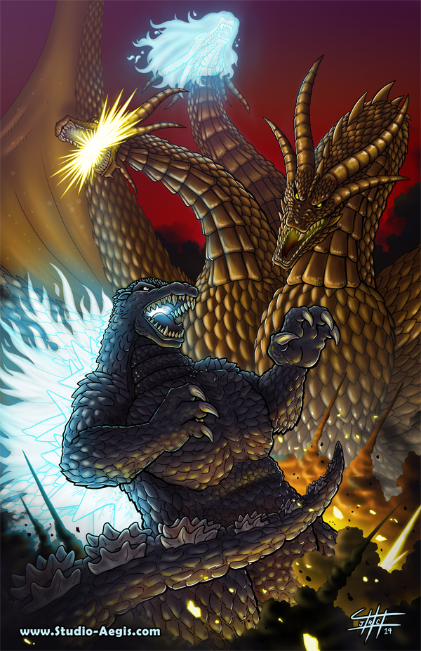Godzilla - Charcoal Vs. Gold