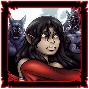 Crimson Dames Werewolf Shewolf Illustration Transformation Bloodstained  Orphan You Should Have Run